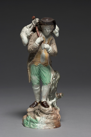 The Lost Sheep, made by Staffordshire Factory, c.1770 (lead glazed earthenware)
