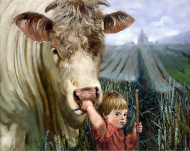 Blessing the Bull, 2002 (oil on canvas)