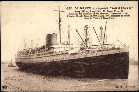 Le Havre, Lafayette, CGT, French Line, Dampfer