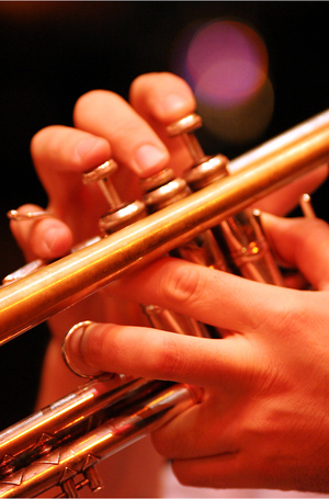 Trumpet detail Hands on