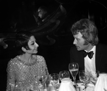 Zizi Jeanmaire and Johnny Hallyday after the Premiere of Zizi at Casino de Paris, 4  February 1970 (photo)
