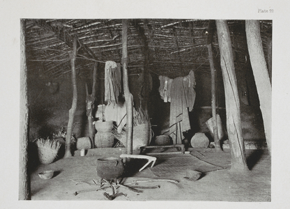 Interior of a native hut.
A Pondo hut.
