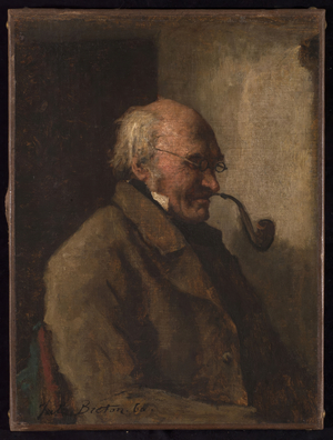 Man with pipe, 1860 (oil on canvas)