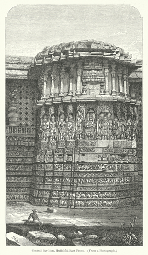 Central Pavilion, Hullabid, East Front (engraving)