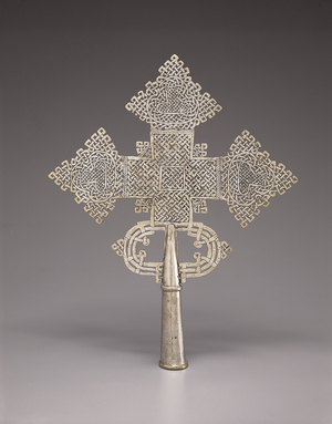 Processional Christian Cross (brass & silver)