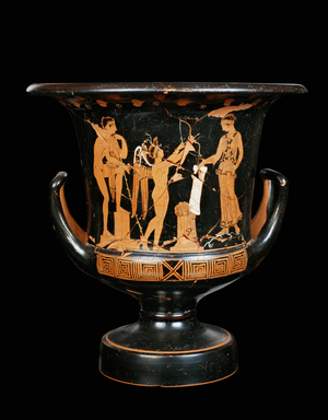 Meeting of Jason and Medea, Amor between them