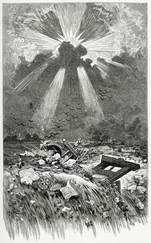 La Débacle - illustration from Napoléon le Petit, 19th Century (b/w engraving)