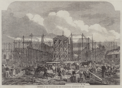 Progress of the Building for the International Exhibition of 1862 (engraving)