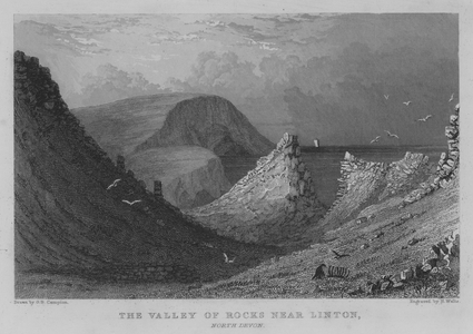The Valley of Rocks near Linton, North Devon (engraving)