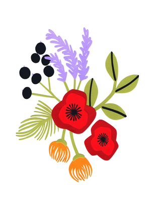 Poppies, 2015 (cut paper)