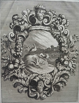 Candore Triumphans, illustration for the emblem book by Celestino Sfondrati (1644-96), Innocentia Vindicata, 1695 (etching)