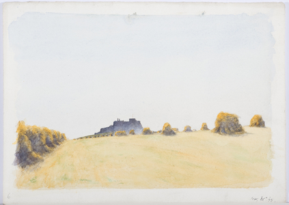 Lindisfarne, 1895 (ink, pencil & w/c on paper)