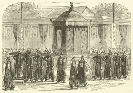 Litter of the Emperor of China (engraving)