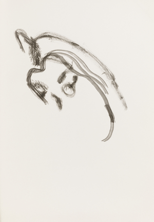 Model with Eyes Closed (lll), c.2001 (ink on paper)