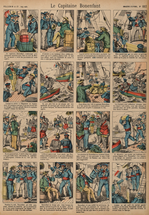 The adventures of Captain Bonenfant (coloured engraving)