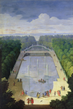 The Water Mirror Basin and Île Royale, c.1688 (oil on canvas)