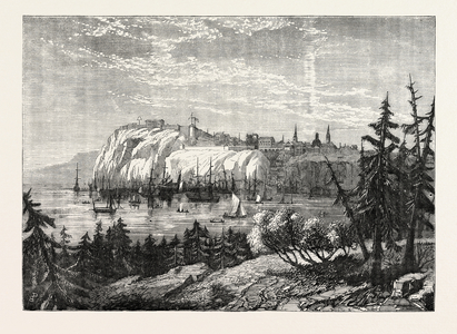 View of Quebec, Canada, 1870s Engraving