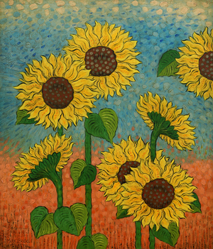 Summer Sun, 2023 (tempera grassa & oil on panel)
