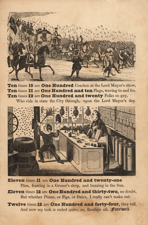 Illustration for Grandmamma Easys Merry Multiplication (engraving)