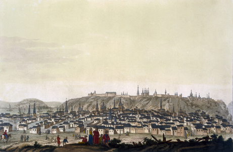 City of Tobolsk, Russia, c.1820s-30s (coloured engraving)