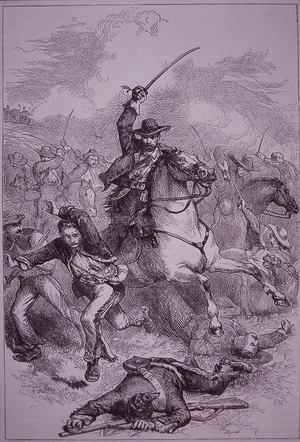 Mexican-American War (1846-48), Battle of Buena Vista, 1847 (engraving)