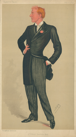 Mr Herbert Beerhohm Tree, 12 July 1890, Vanity Fair cartoon (colour litho)