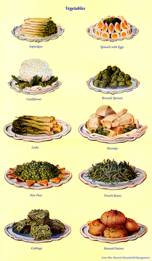 Mrs Beeton's cookery book illustration, 1861 (print)