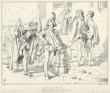 Illustration for Coleridge's Rime of The Ancient Mariner (engraving)