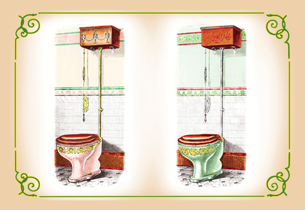 Two Fancy Toilets, Interior Design - Bathrooms (colour litho)