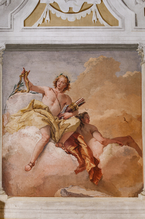 Guest Lodgings, the Room of the Olympus: "Apollo and Diana", 1757 (fresco)