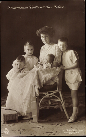 Crown Princess Cecilie with her sons, NPG