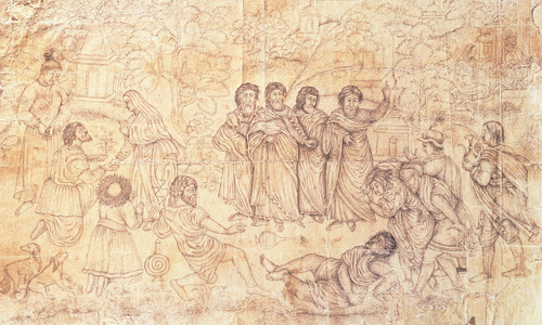 The Death of Ananias, c.1650-1680 (drawing on paper)