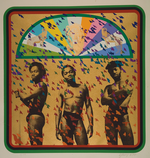 Three Dudes,1975 (lithograph on paper)