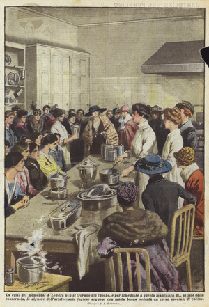 The crisis of the moment (colour litho)