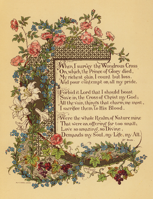 When I Survey the Wondrous Cross (colour litho)
