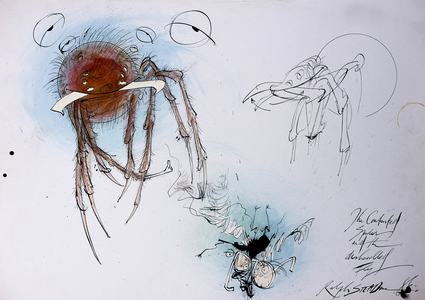 Animals (insects), Bernard the Lazy Spider, 1986 (ink on paper)
