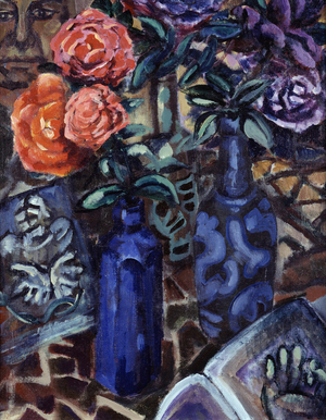Still Life With Blue Vase 1995 (acrylic on linen)