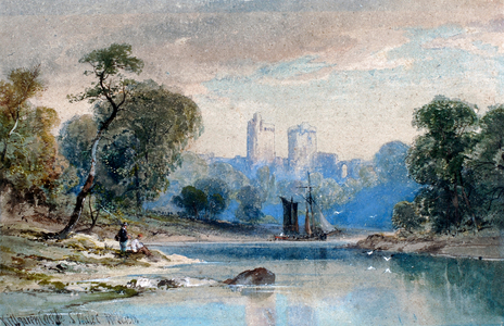 Killgaren Castle, S Wales, 19th century (watercolour with bodycolour)