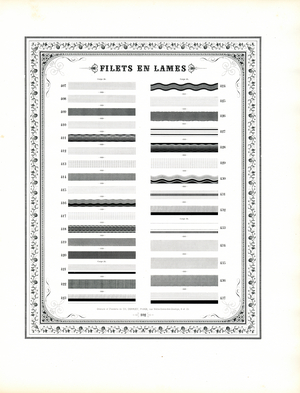 Typographic Decorative Rules with Floral Border (print)