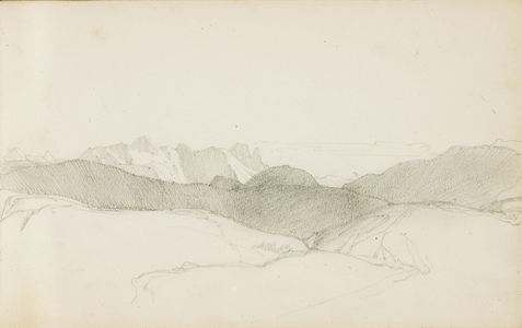 Drawing from an album titled 'The Basque Country', 1862-63 (pencil on paper)