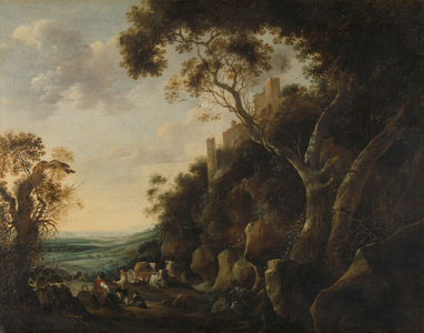 Landscape with Herdsmen, 1652 (oil on canvas)
