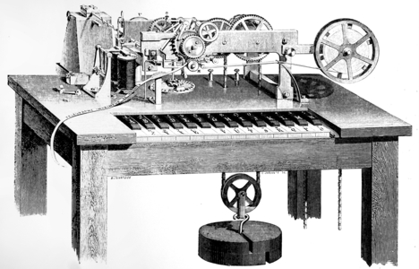 David Hughes's printing telegraph, 1891