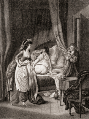 The enema, published 1909 (engraving)