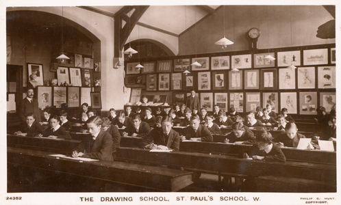 The drawing school of St Paul's School (b/w photo)
