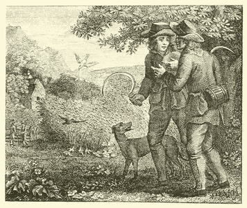 The lark and her young ones (engraving)