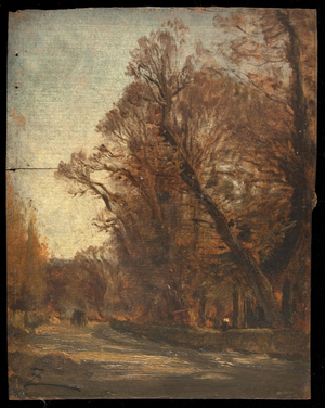 The road, between 1850 and 1860 (oil on wood)