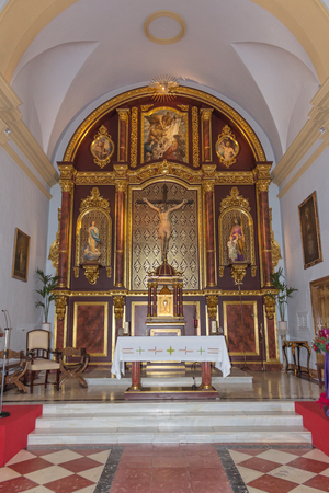 Interior of the church of San Antonio de Padua, Frigiliana, Malaga Province, Andalusia, Southern Spain (photo)