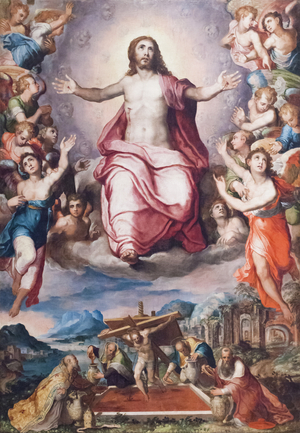 The Mystical Press and Christ in Glory, 1571 (oil on canvas)