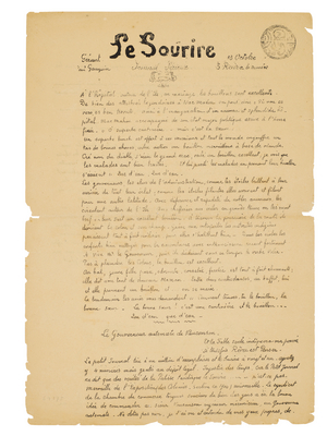 'Le Sourire', 1899-1900 (woodcut)