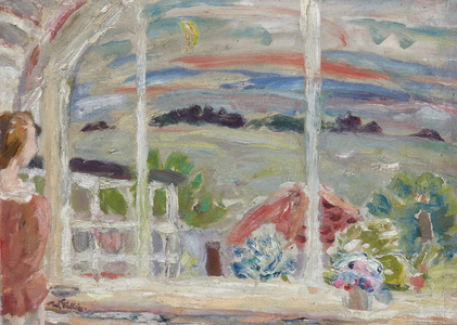 Temple. View From the Cottage at Dusk, c.1939-60 (oil on canvas)